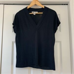 Katherine Barclay Black Short Sleeve Knit Top Size L